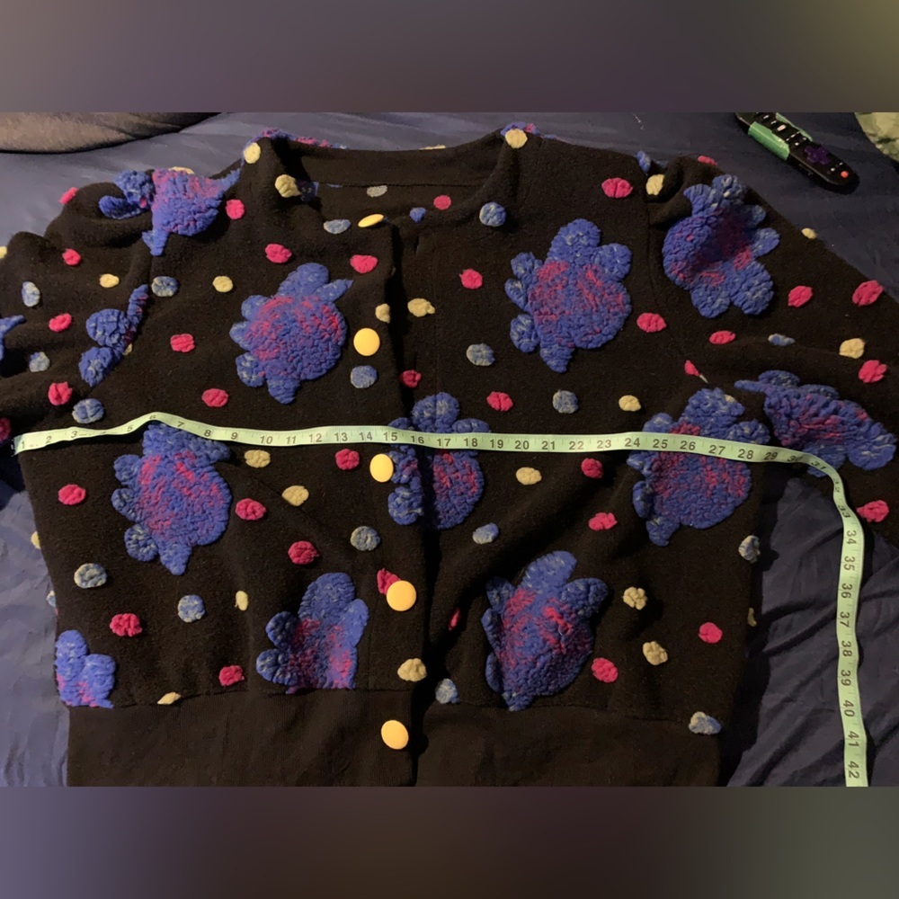Fashion Nova 5X Teddy Jacket with Playful colorful abstract floral fuzzy Design - Picture 8 of 12